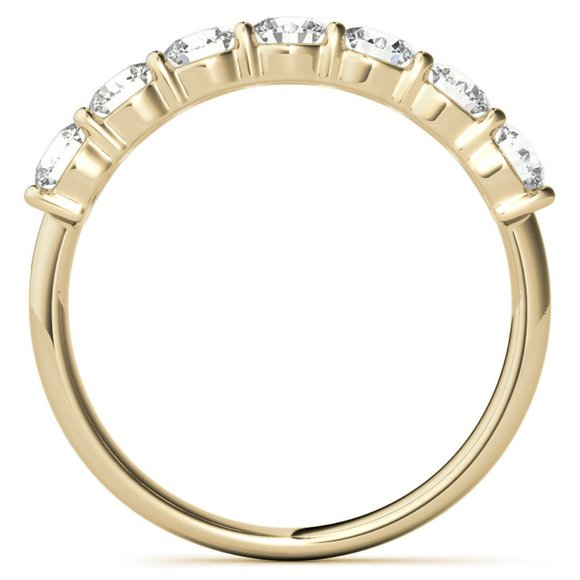 7-Stone Round Moissanite Shared-Prong Ring (3.5mm, 0.15ct) - Picture 15 of 16